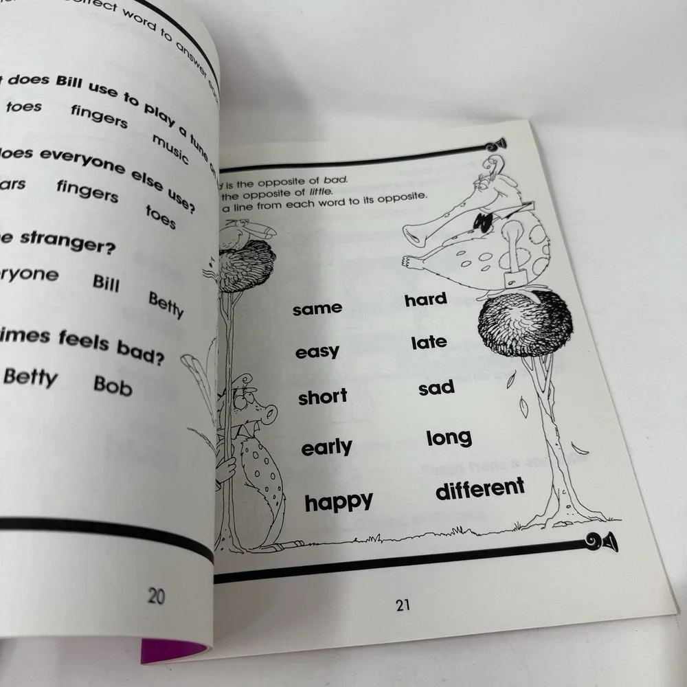 School Zone Story Workbook Read and Think Series A Different Tune Age 5-8 Unused